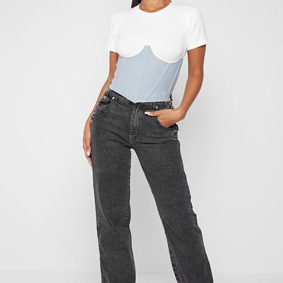 Maniere De Voir NEW CORSET UNDERBUST T SHIRT - Picture 3 of 5